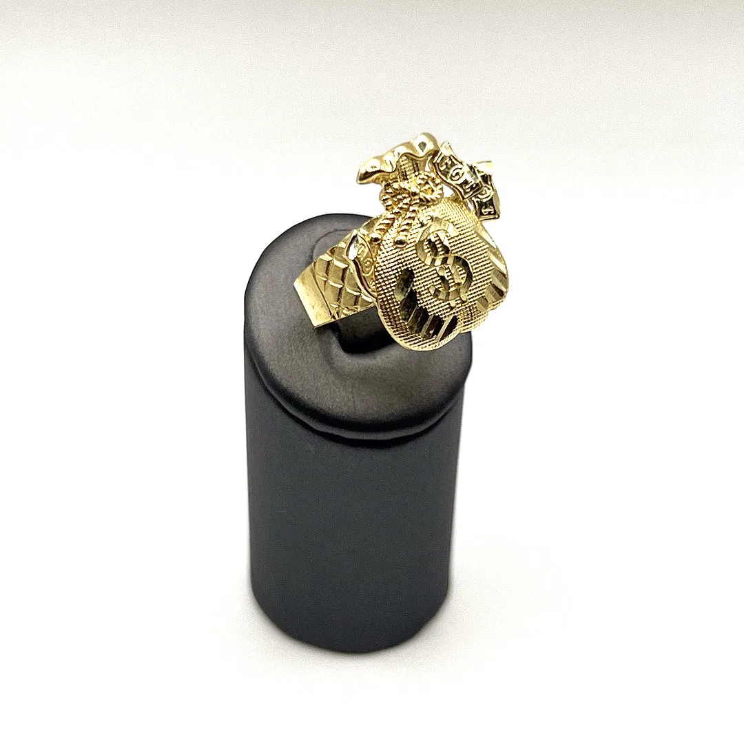 10KT GOLD MONEY BAG RING