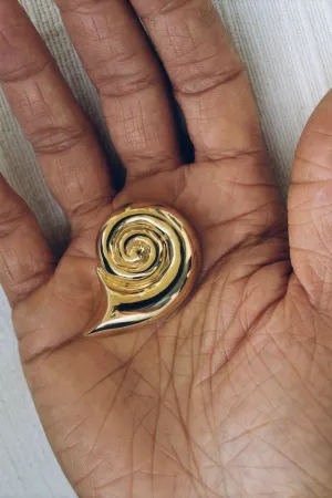 18K GOLD NAUTILUS PILL BOX