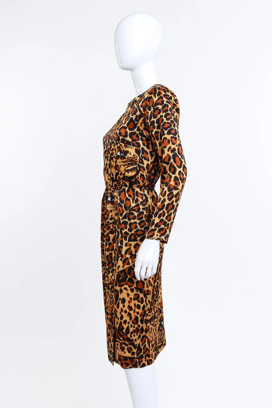 1986 F/W Leopard Print Silk Dress