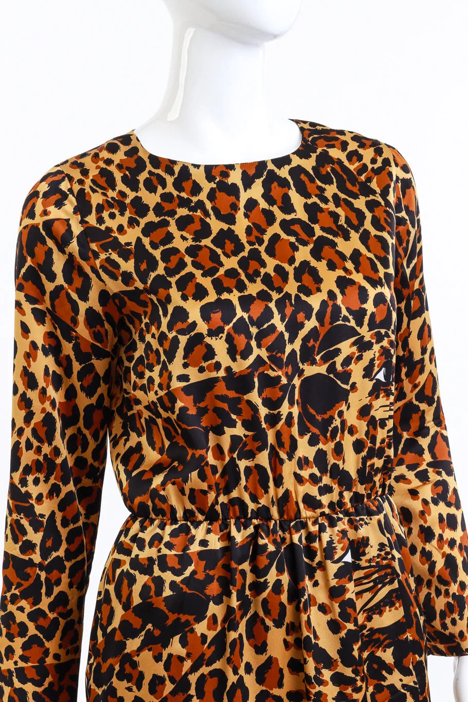 1986 F/W Leopard Print Silk Dress