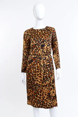 1986 F/W Leopard Print Silk Dress