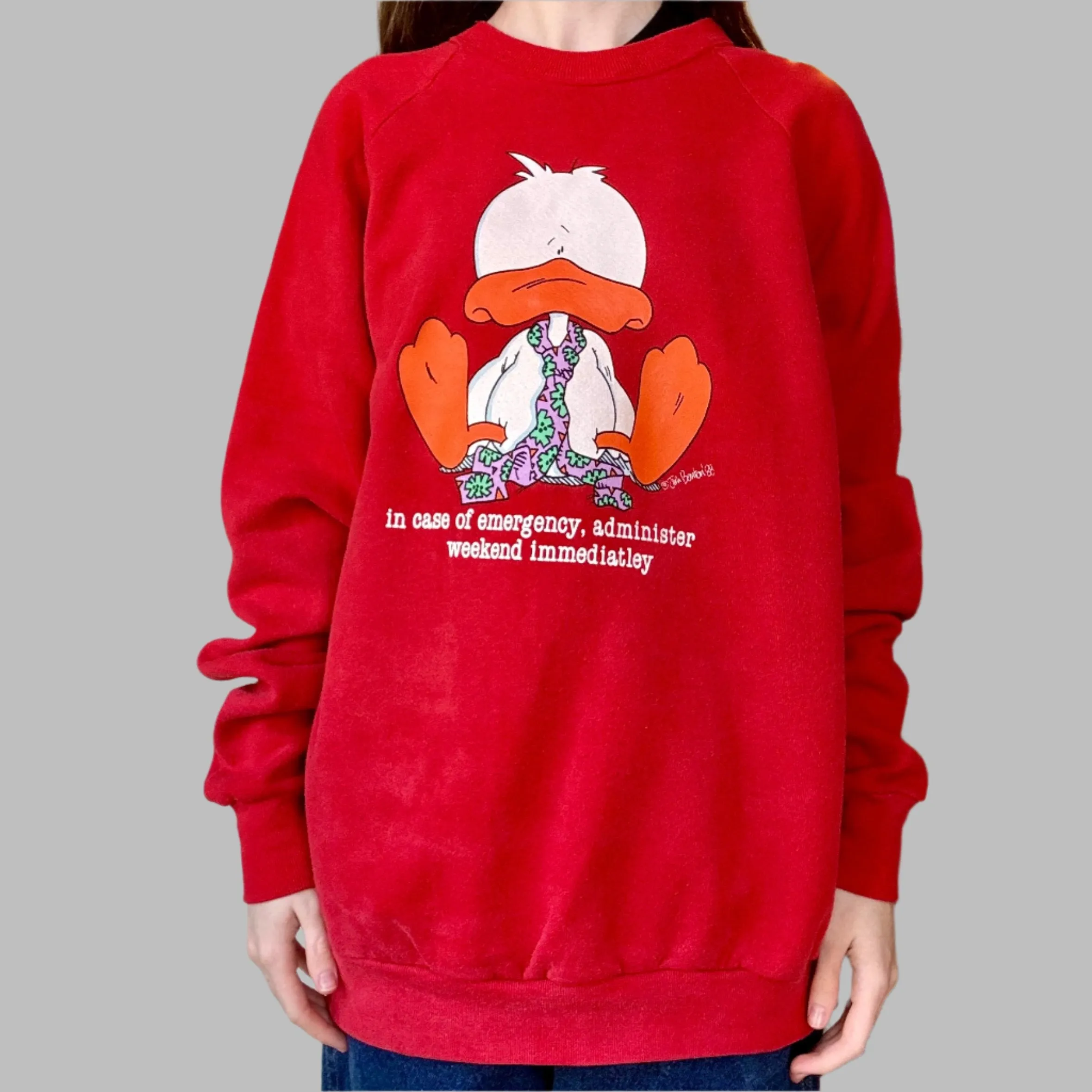 1988 Jim Benton weekend raglan sweatshirt