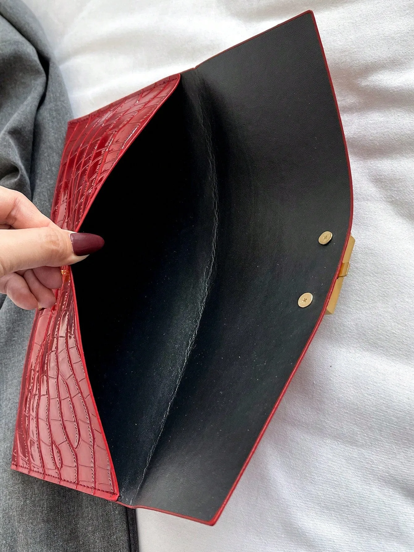1pc Luxury Stone Pattern Clutch Bag- FD ⚡