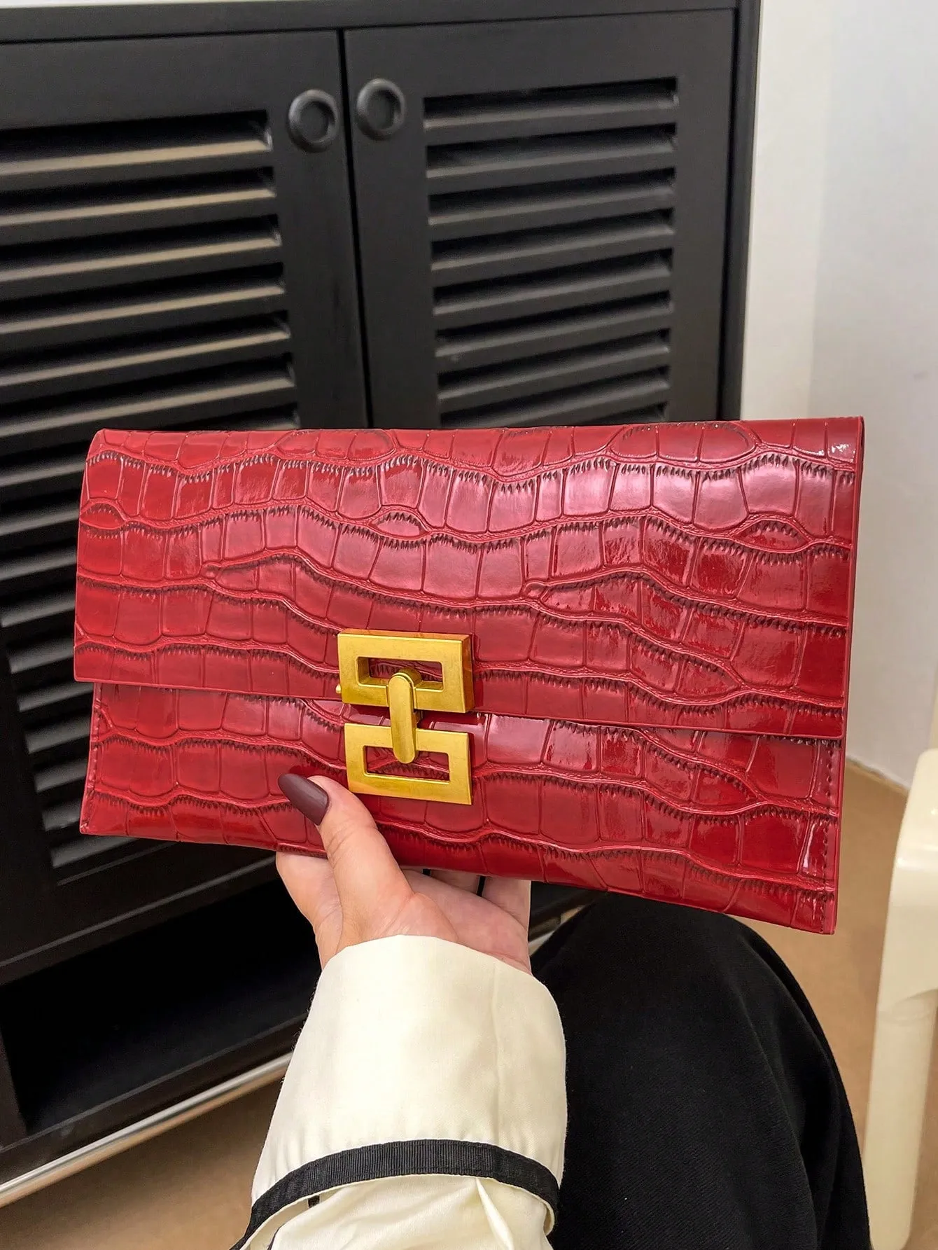 1pc Luxury Stone Pattern Clutch Bag- FD ⚡