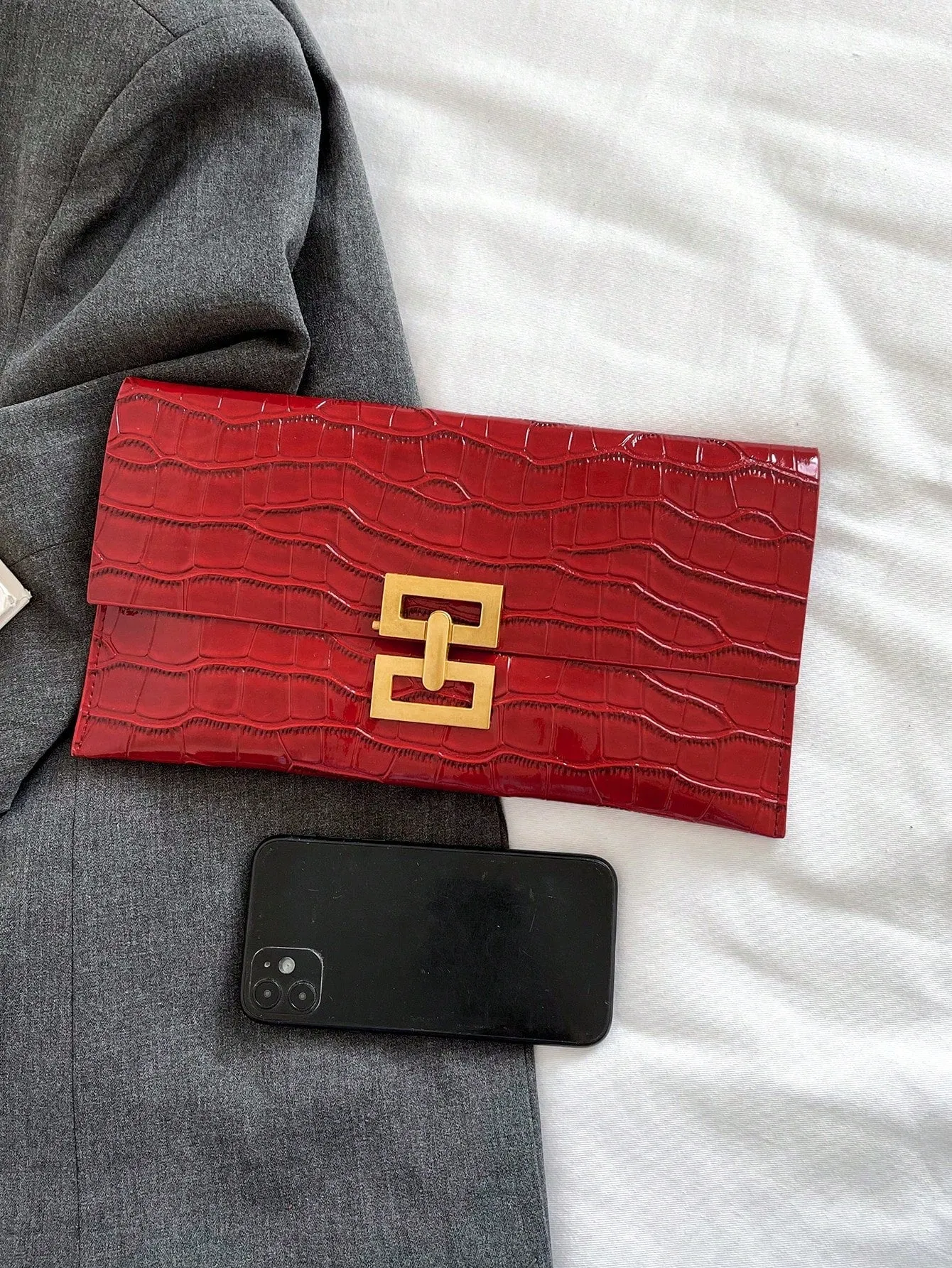 1pc Luxury Stone Pattern Clutch Bag- FD ⚡