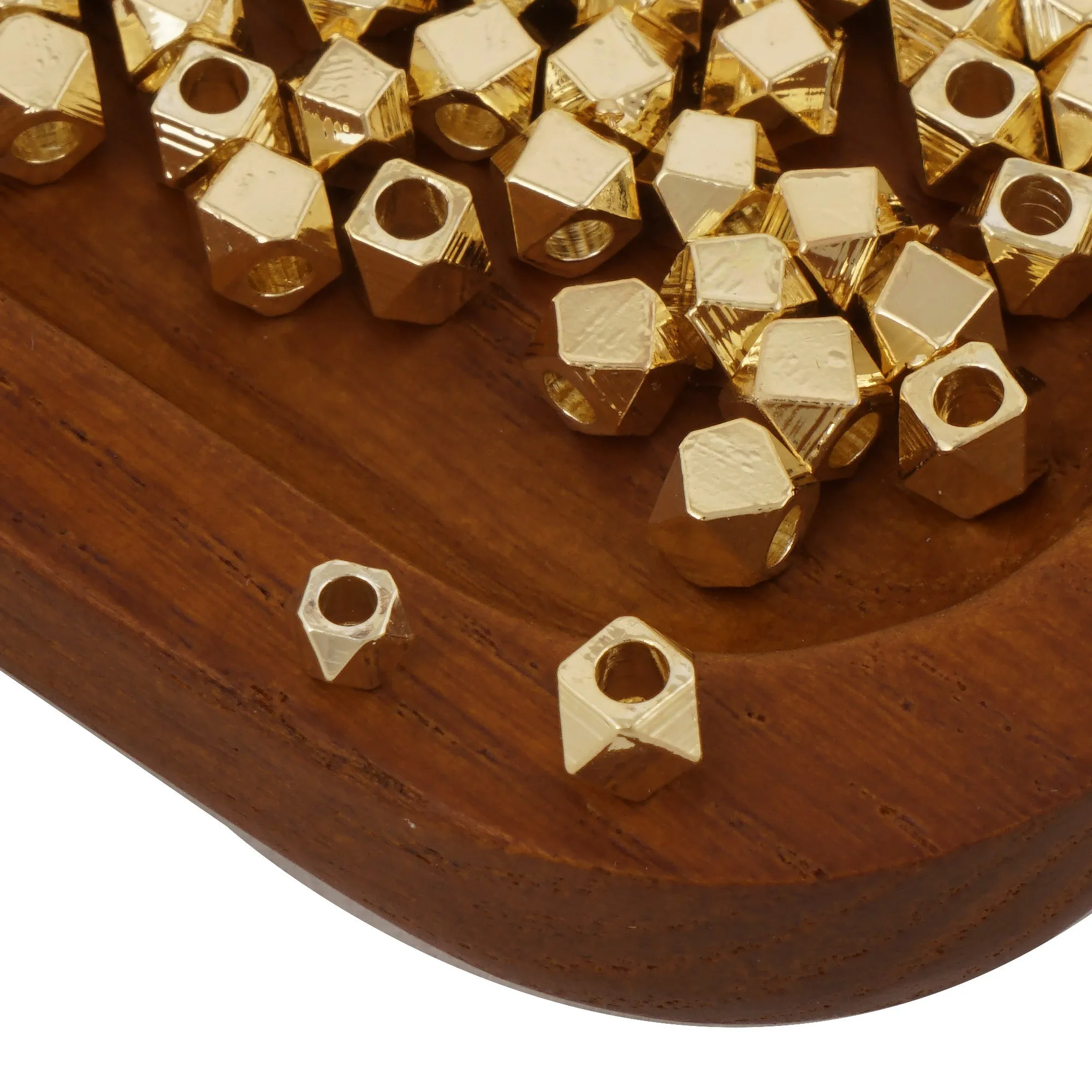 20 pieces 3mm&4mm 14k Gold filled Faceted Hexagon Beads Hexagon Charms Spacer Beads Spacer Findings for Bracelet nacklace making 104069