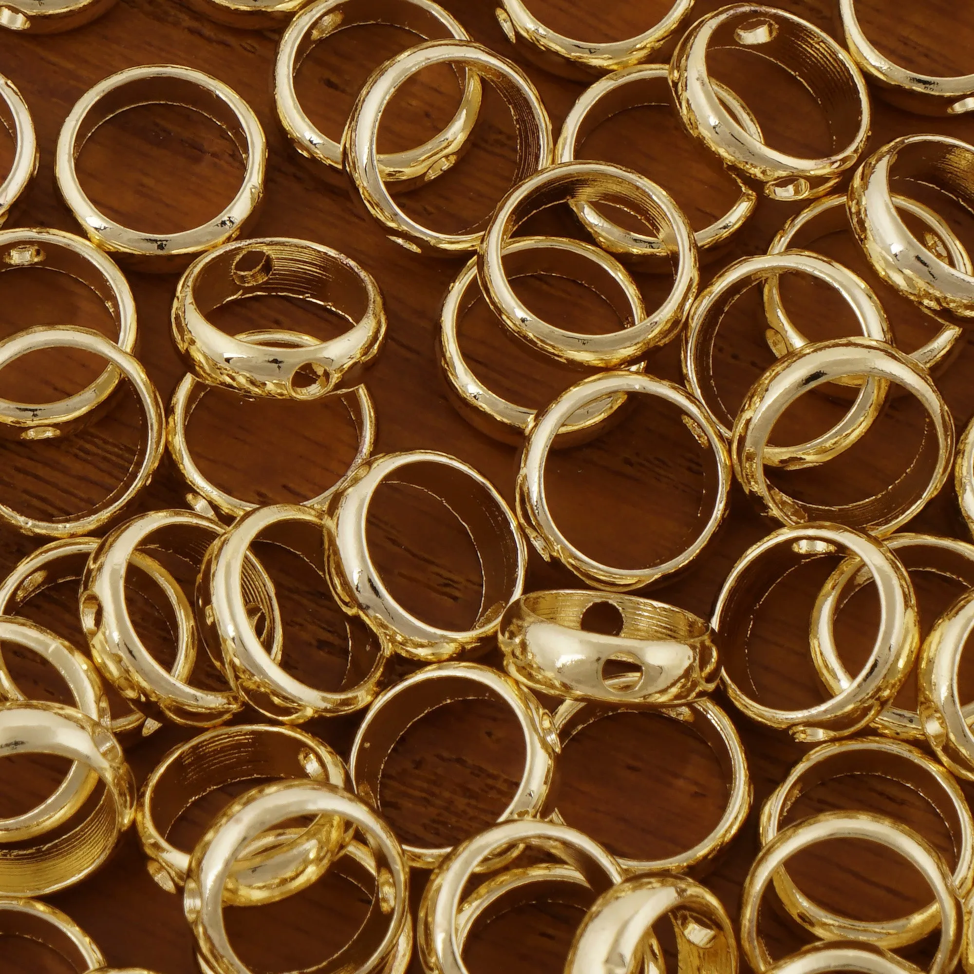 20PCS 14K Gold Filled Circle Bead Frame, Brass Bead Frame for 6mm 8mm beads, bracelet necklace jewelry making supplies 104084