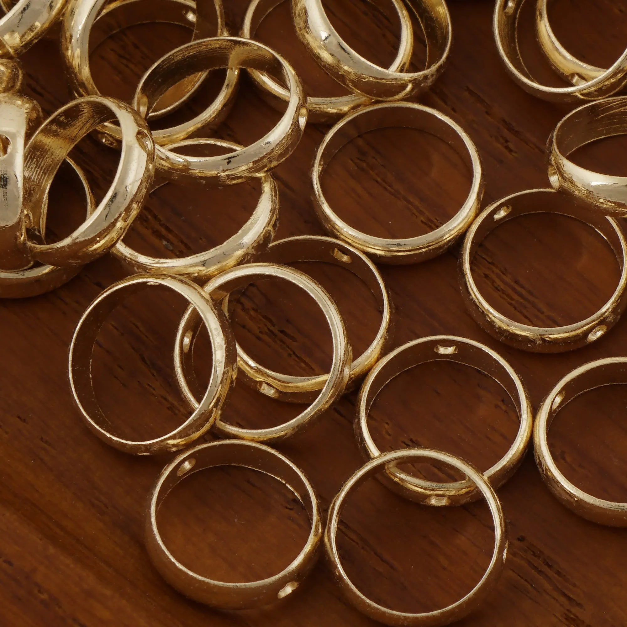20PCS 14K Gold Filled Circle Bead Frame, Brass Bead Frame for 6mm 8mm beads, bracelet necklace jewelry making supplies 104084