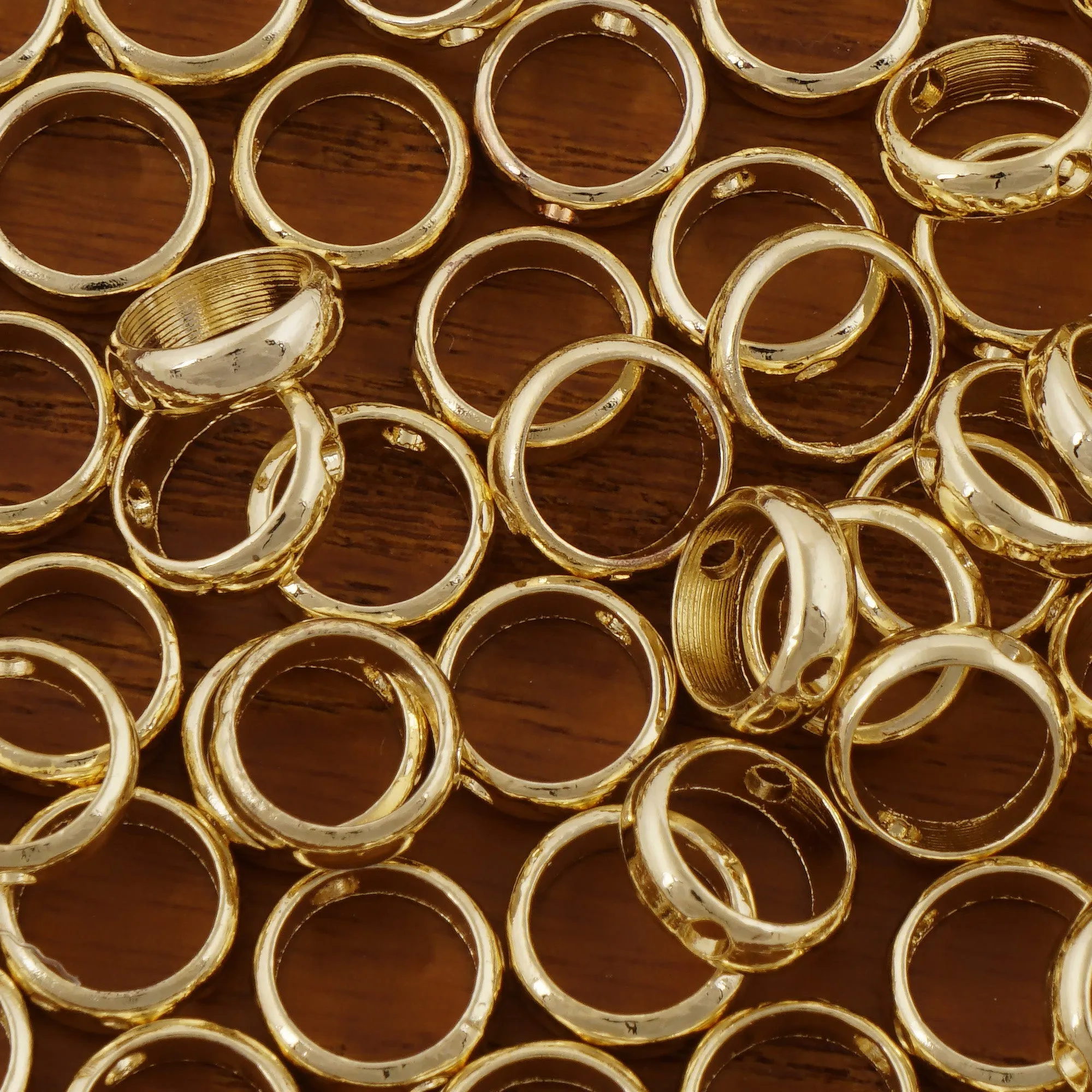 20PCS 14K Gold Filled Circle Bead Frame, Brass Bead Frame for 6mm 8mm beads, bracelet necklace jewelry making supplies 104084