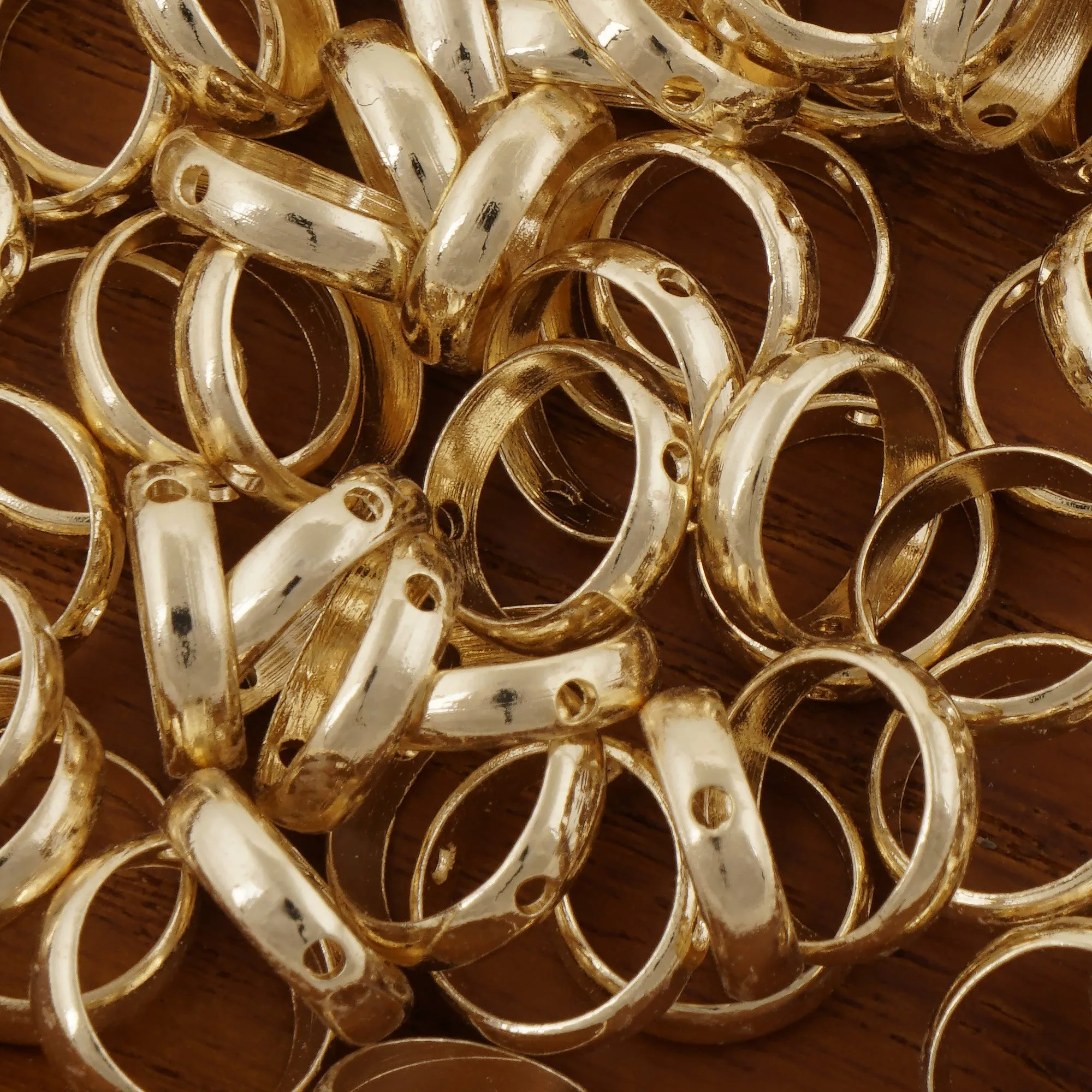 20PCS 14K Gold Filled Circle Bead Frame, Brass Bead Frame for 6mm 8mm beads, bracelet necklace jewelry making supplies 104084