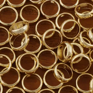 20PCS 14K Gold Filled Circle Bead Frame, Brass Bead Frame for 6mm 8mm beads, bracelet necklace jewelry making supplies 104084