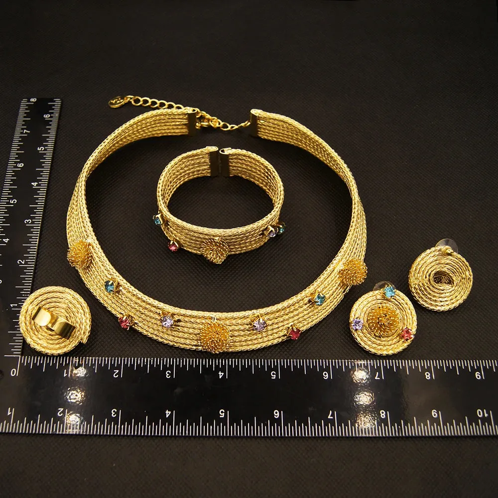 24K Original Women Luxury Jewelry Set
