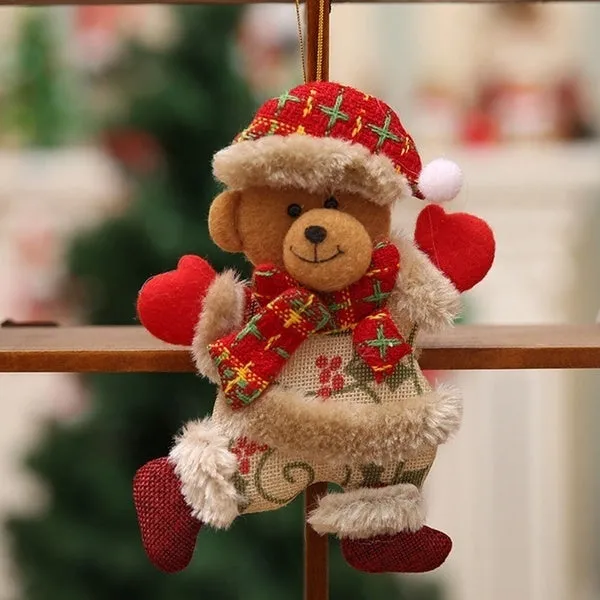 2Pcs Hot Sale Merry Christmas Ornaments Tree Doll Hanging Decorations
