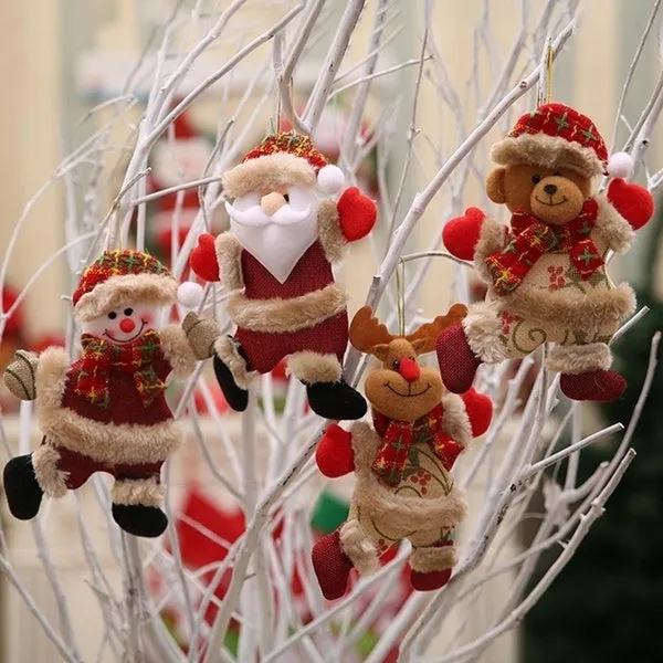 2Pcs Hot Sale Merry Christmas Ornaments Tree Doll Hanging Decorations