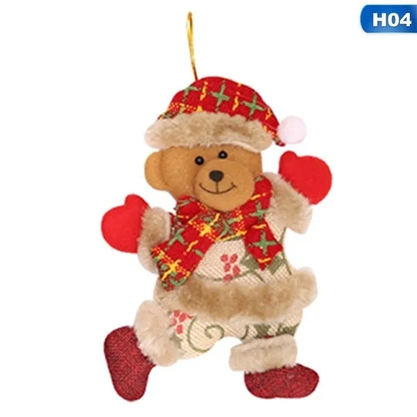 2Pcs Hot Sale Merry Christmas Ornaments Tree Doll Hanging Decorations
