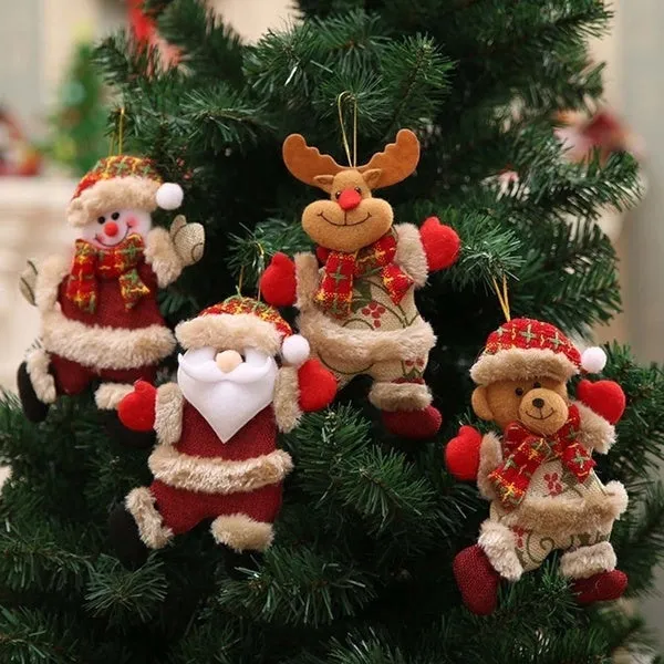 2Pcs Hot Sale Merry Christmas Ornaments Tree Doll Hanging Decorations