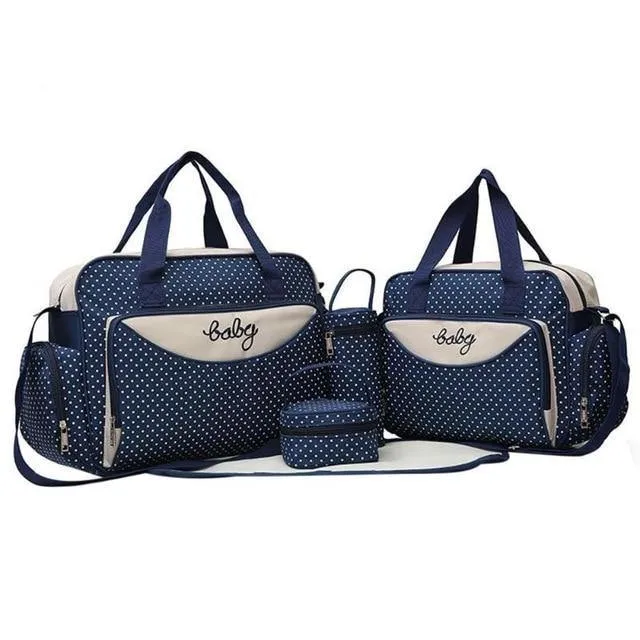 5 Pcs/set Multifunction High Quality Baby Diaper Bag Set