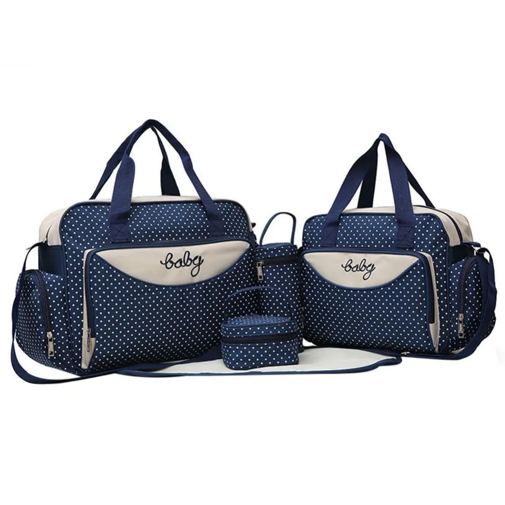 5 Pcs/set Multifunction High Quality Baby Diaper Bag Set