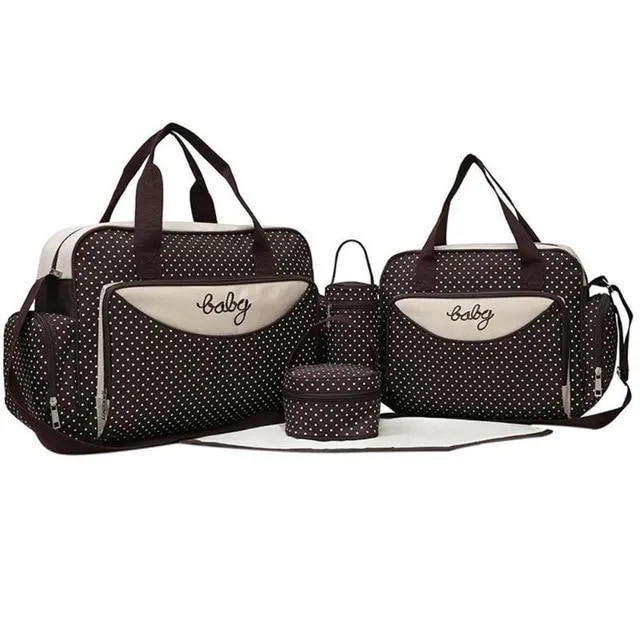 5 Pcs/set Multifunction High Quality Baby Diaper Bag Set