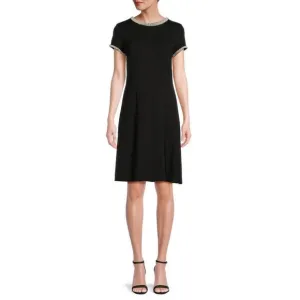 (52% OFF) NEW Karl Lagerfeld Paris Faux Pearl Fit &amp; Flare Dress Size: 8