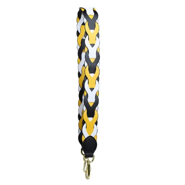 90cm Braided Color Wide Shoulder Strap Fashion Trend Contrast Women's Chain Bag With Accessories Belt Single For Handbag