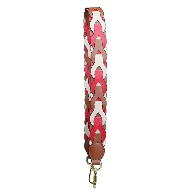 90cm Braided Color Wide Shoulder Strap Fashion Trend Contrast Women's Chain Bag With Accessories Belt Single For Handbag