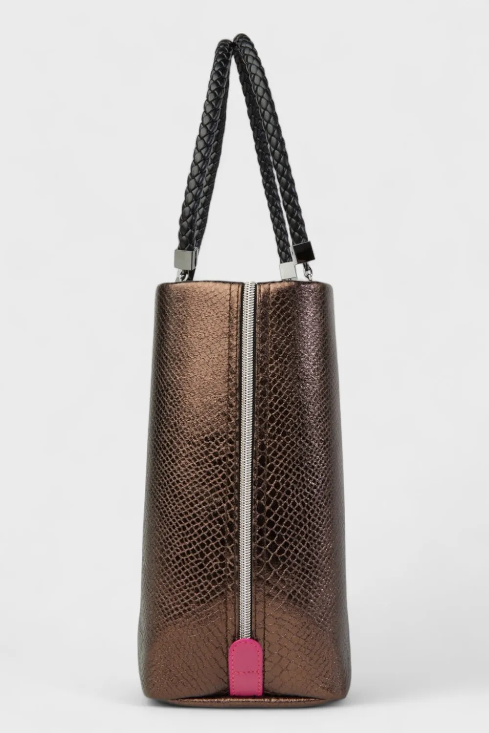 Abree Brown Croc Embossed  Interchangeable Tote