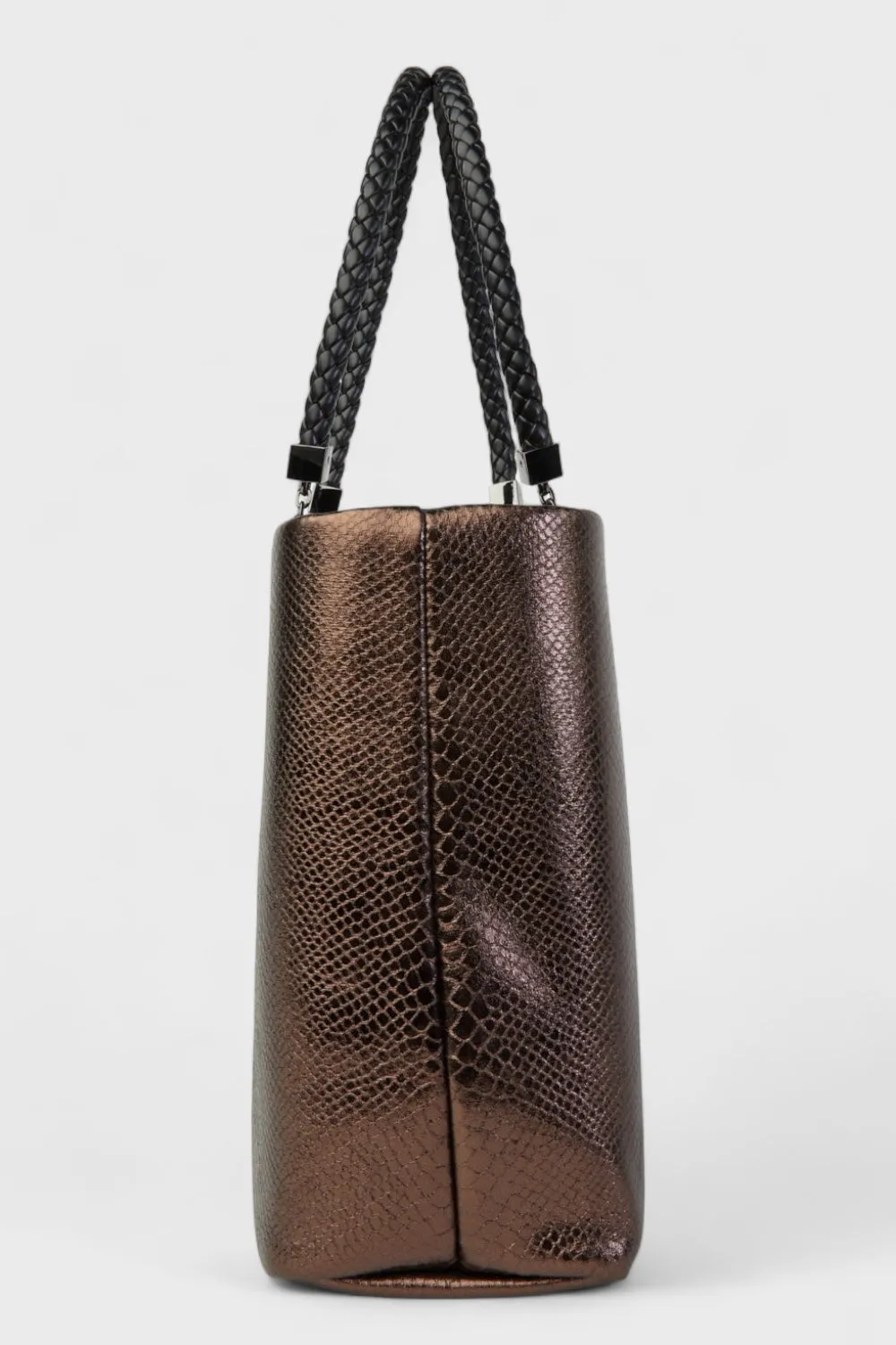 Abree Brown Croc Embossed  Interchangeable Tote