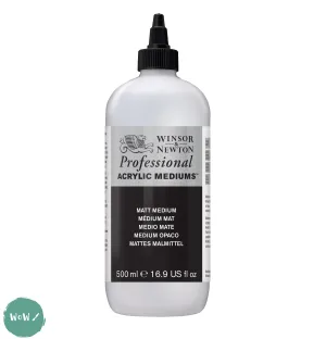 ACRYLIC MEDIUMS - Winsor & Newton PROFESSIONAL -  MATT MEDIUM - 500ml