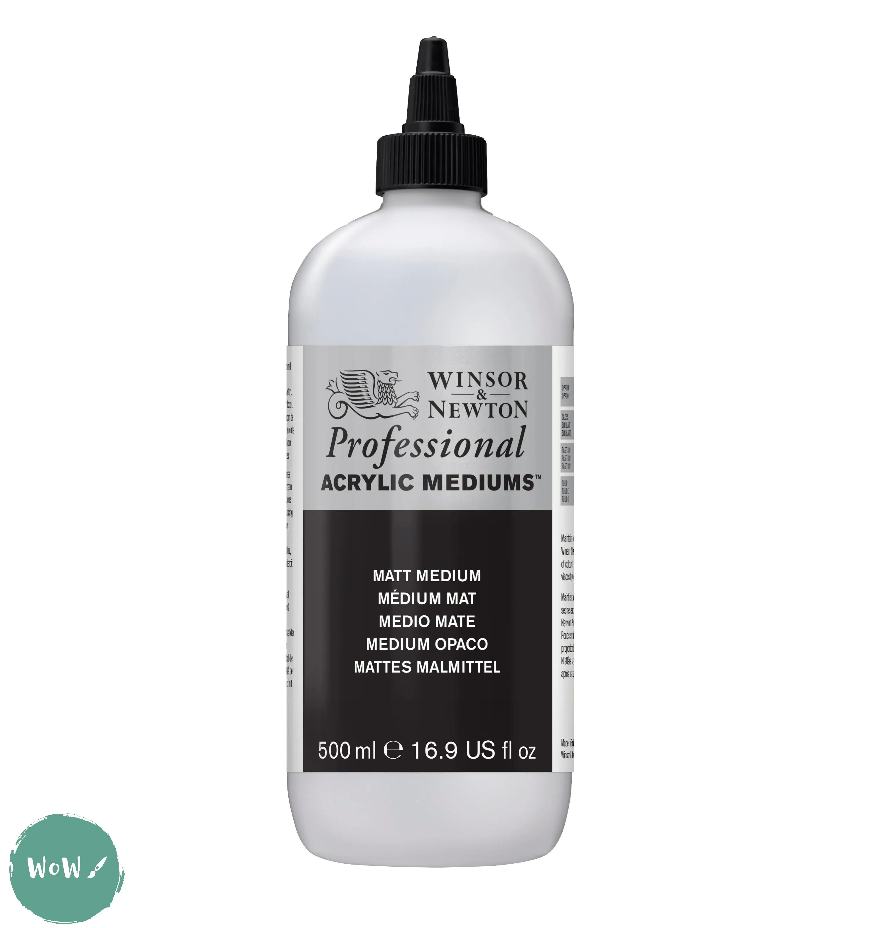 ACRYLIC MEDIUMS - Winsor & Newton PROFESSIONAL -  MATT MEDIUM - 500ml