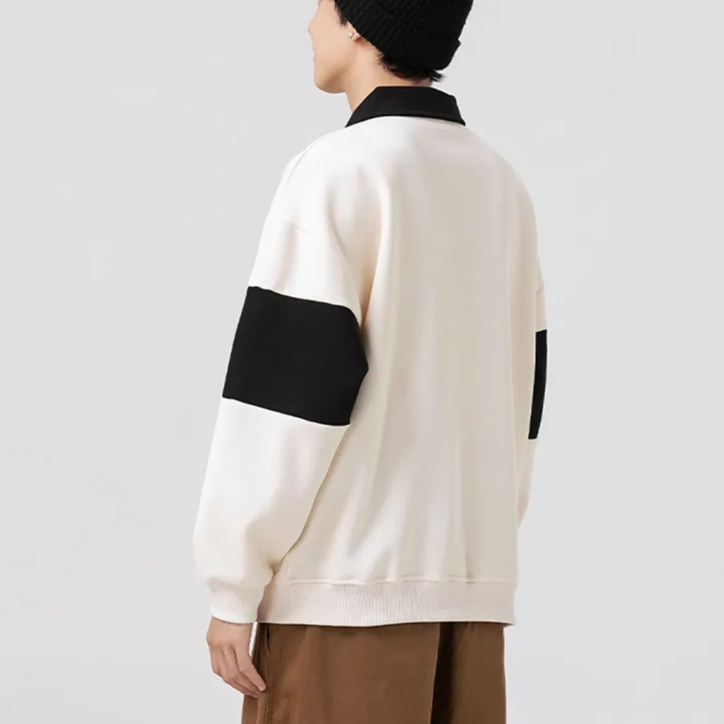AG Tiger Contrasting Polo Sweatshirt
