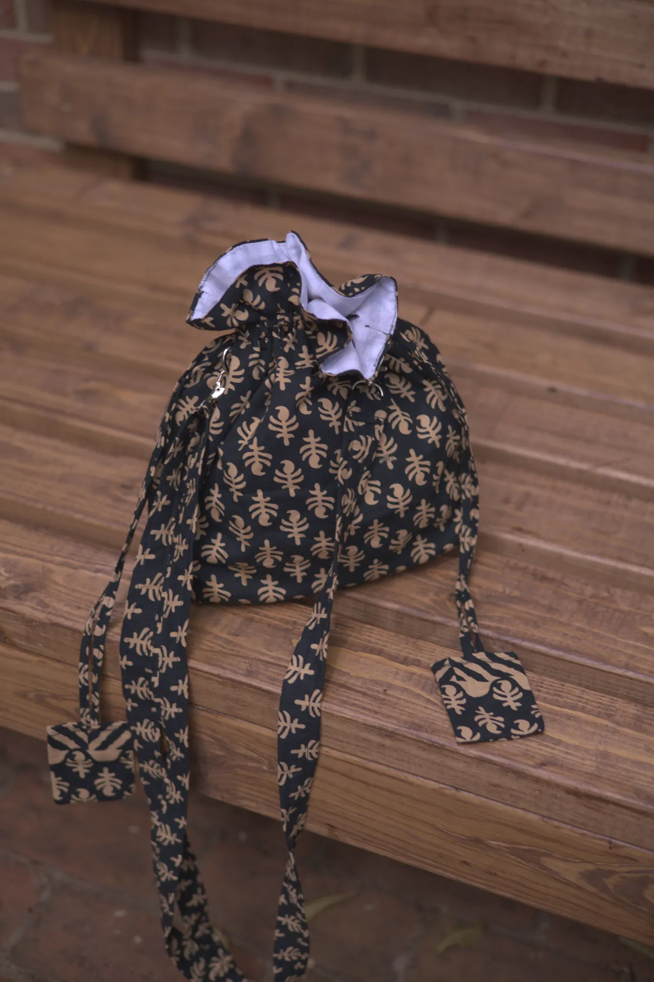 Alba Black & Brown Bucket Bag