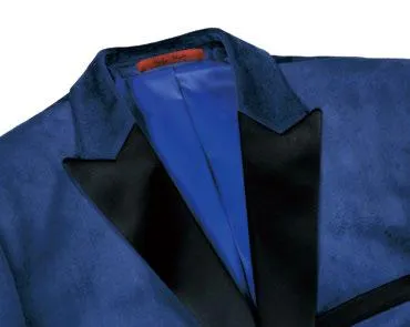 Alessandro Vitello by Renoir Blue Slim Fit Stretch Tuxedo Blazer 290-7