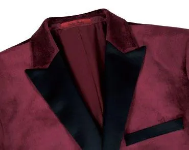 Alessandro Vitello by Renoir Red Slim Fit Stretch Tuxedo Blazer 290-8