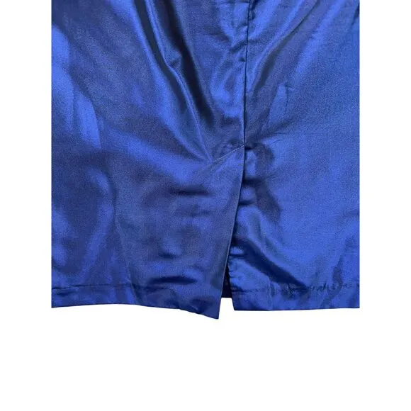 Alfred Angelo Peplum Evening Blouse &amp; Skirt Set Size 4 Midnight Royal Blue Belte