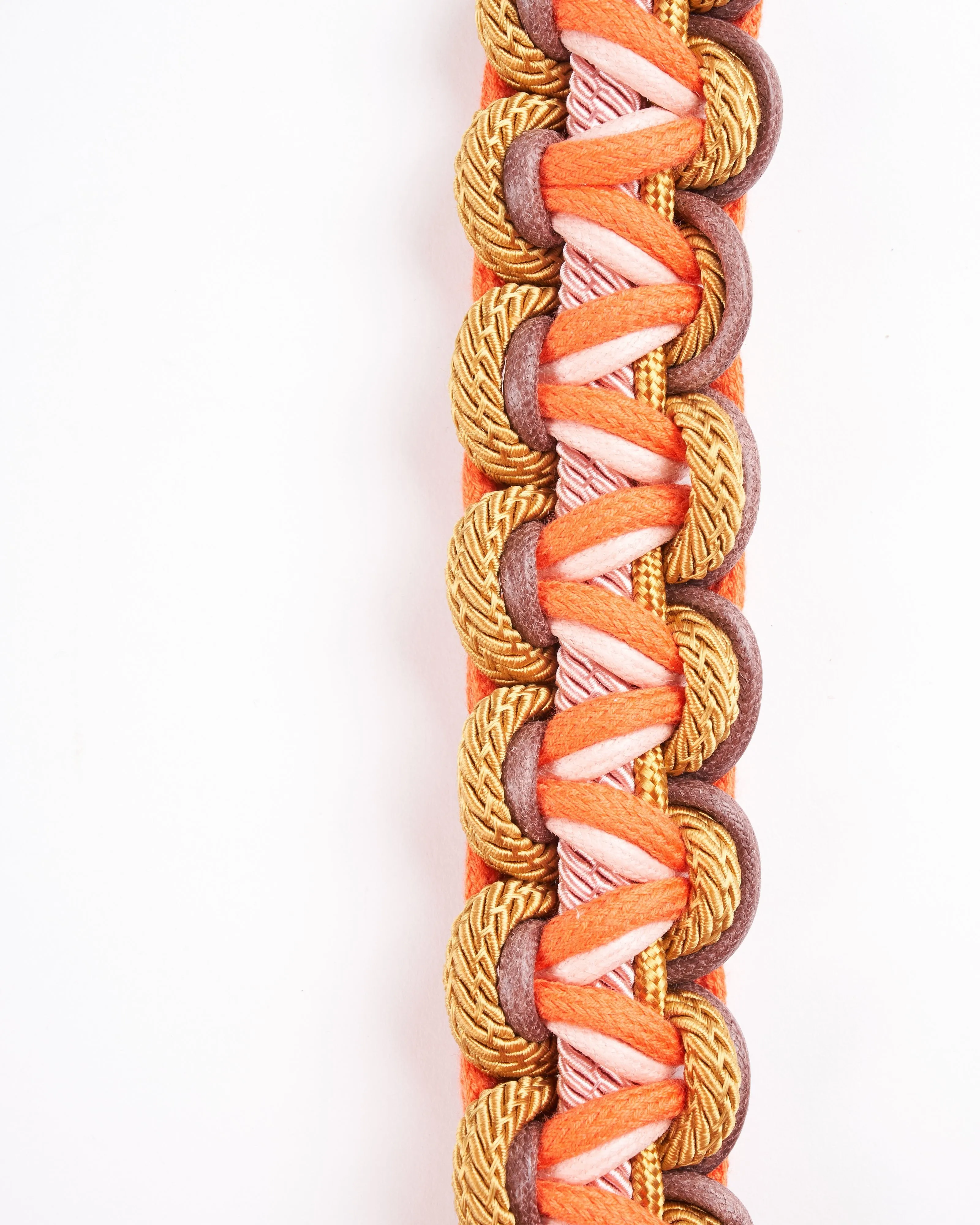 alice bag strap long - gold & oranges mix