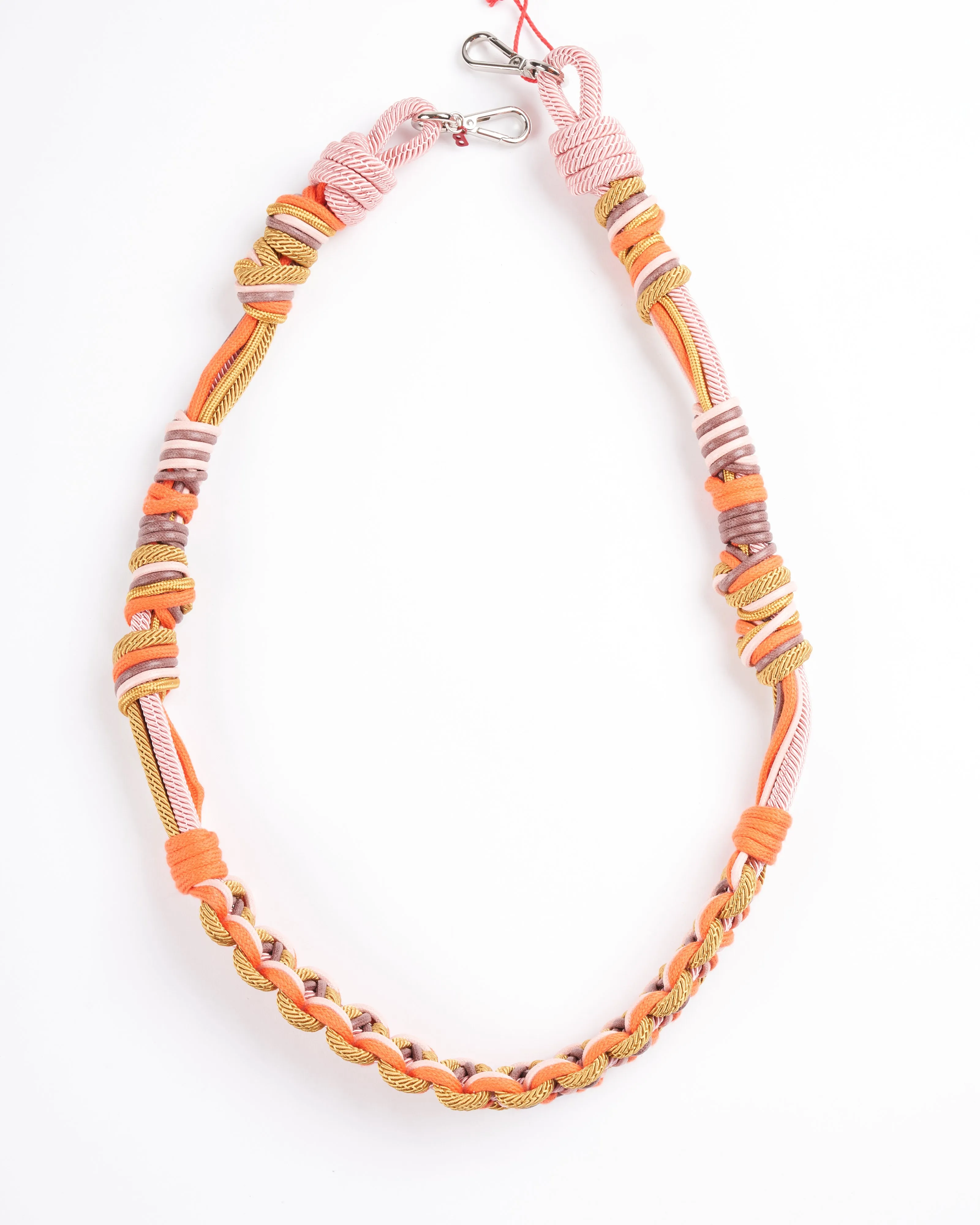 alice bag strap long - gold & oranges mix