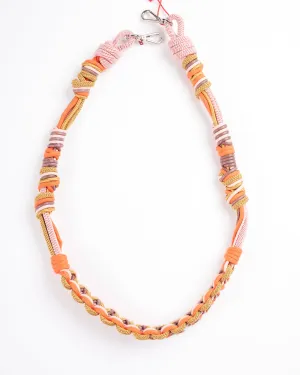 alice bag strap long - gold & oranges mix