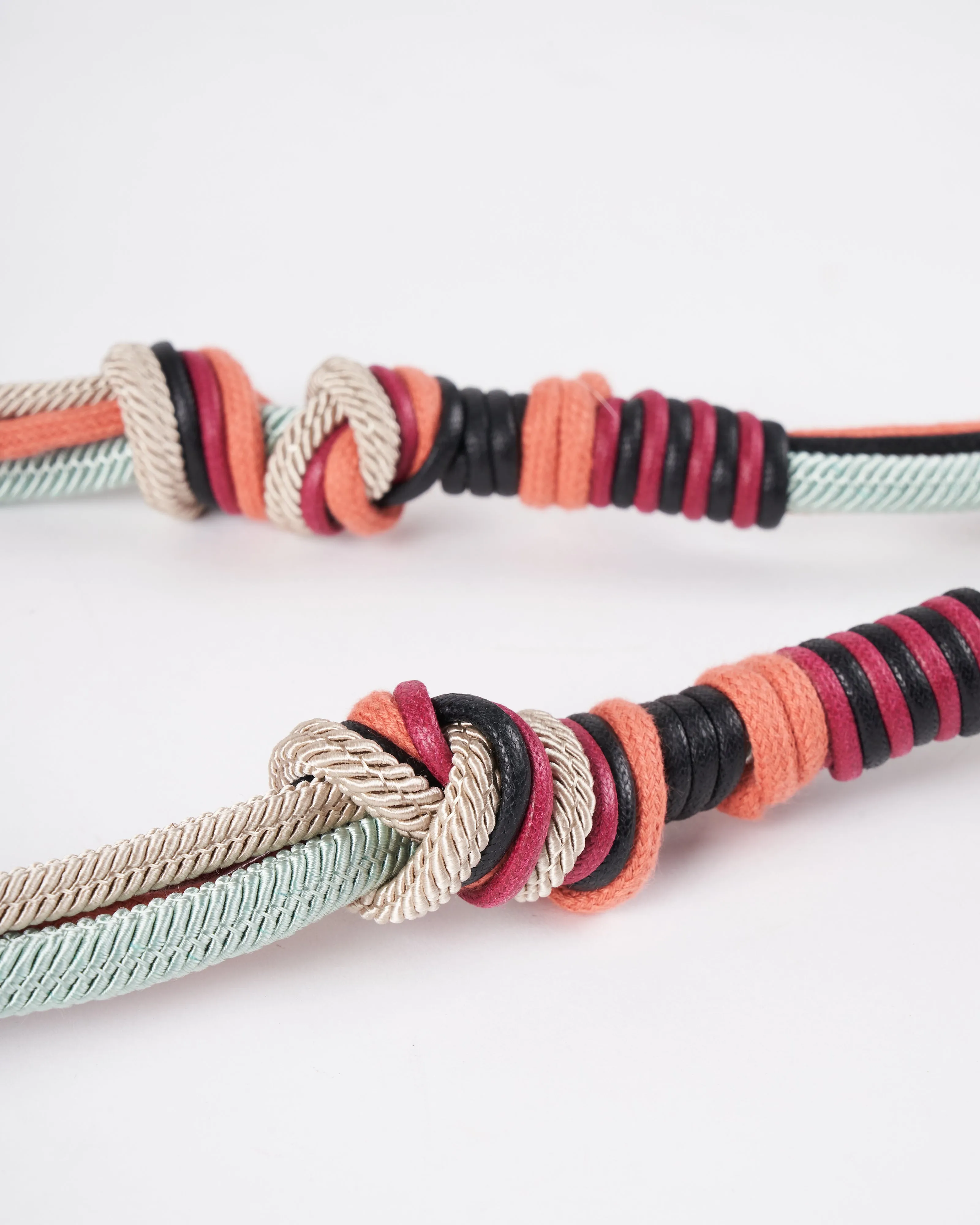 alice bag strap - long- turquoise & grey mix
