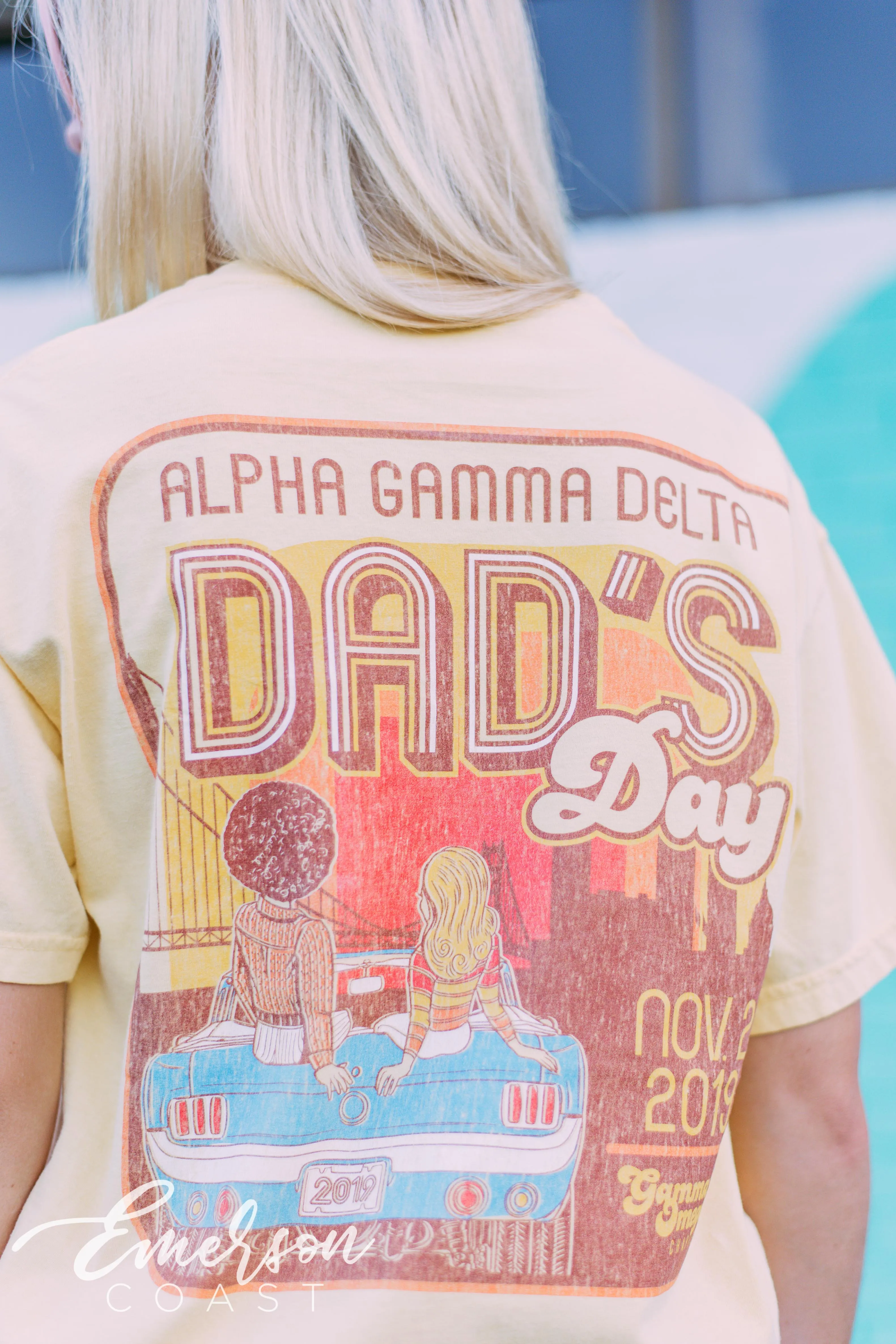 Alpha Gamma Delta Retro Dads Day Tee