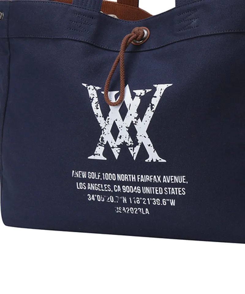 ANEW Vintage Square Tote Bag - Navy