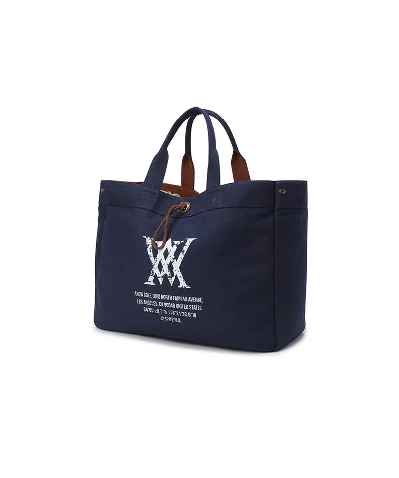 ANEW Vintage Square Tote Bag - Navy