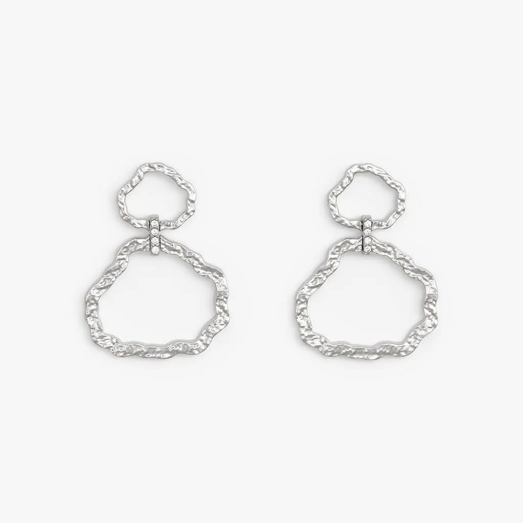 Ansonborough Rhodium Plated Drop Earring