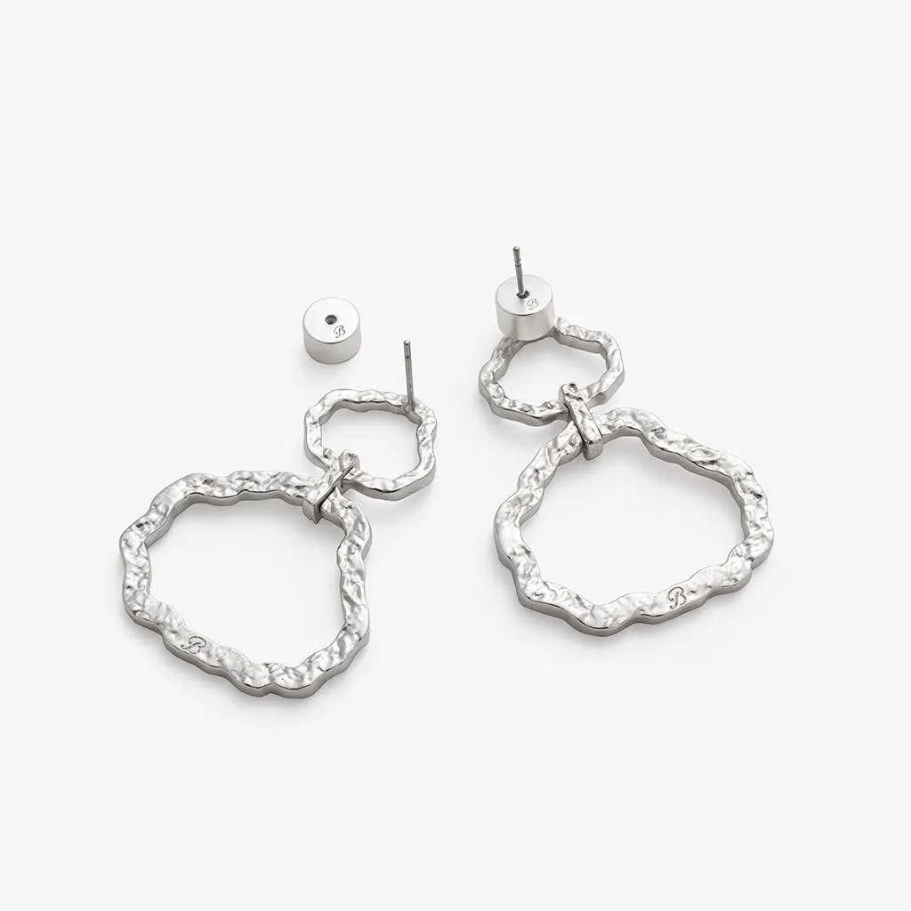 Ansonborough Rhodium Plated Drop Earring