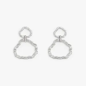 Ansonborough Rhodium Plated Drop Earring