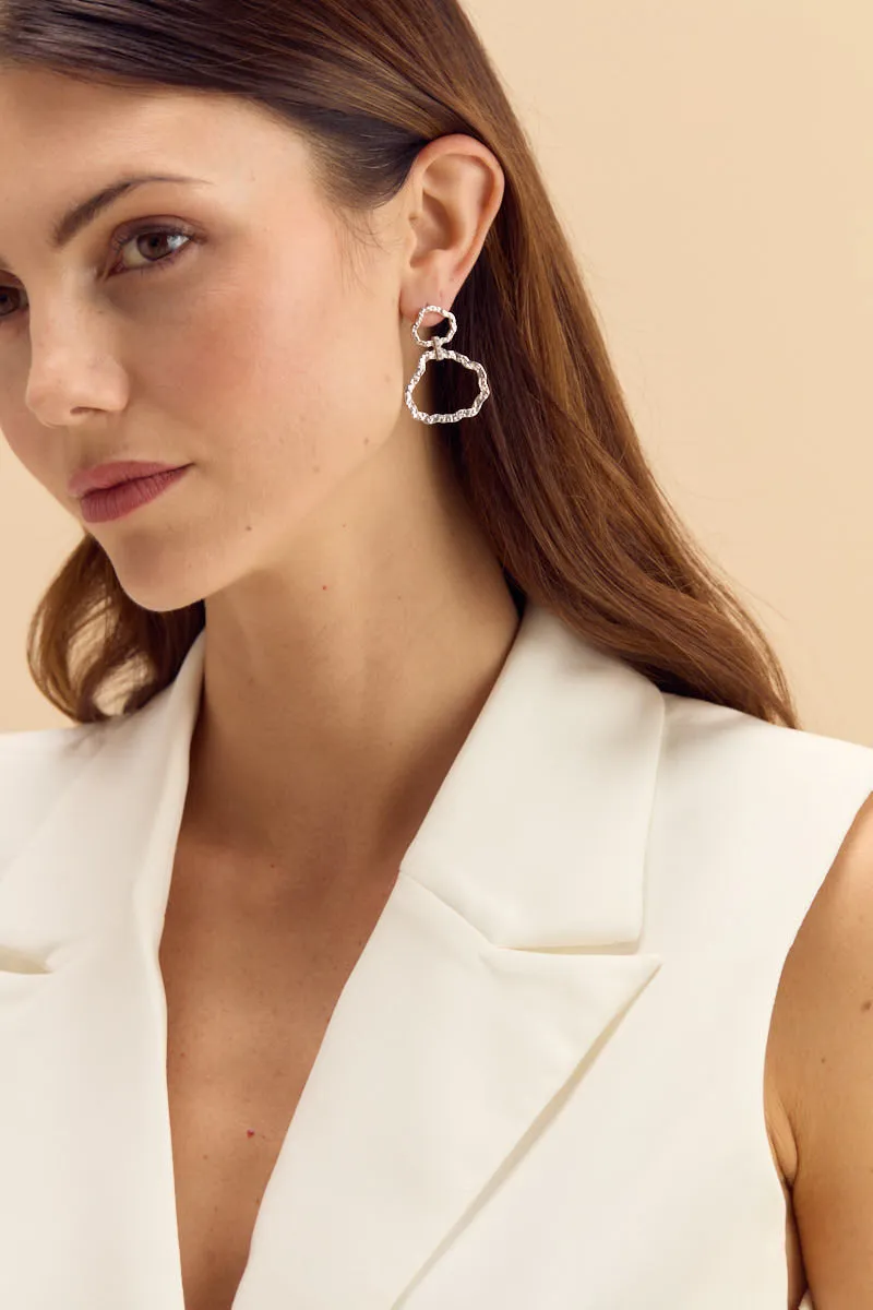 Ansonborough Rhodium Plated Drop Earring