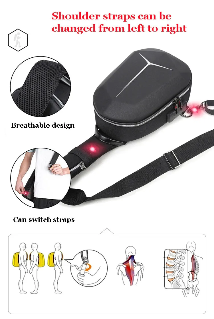 Anti-theft lock Chest-Bag - Side Bag - USB charging travel Shoulder Waterproof Crossbody Bag - KN Side Bag 02