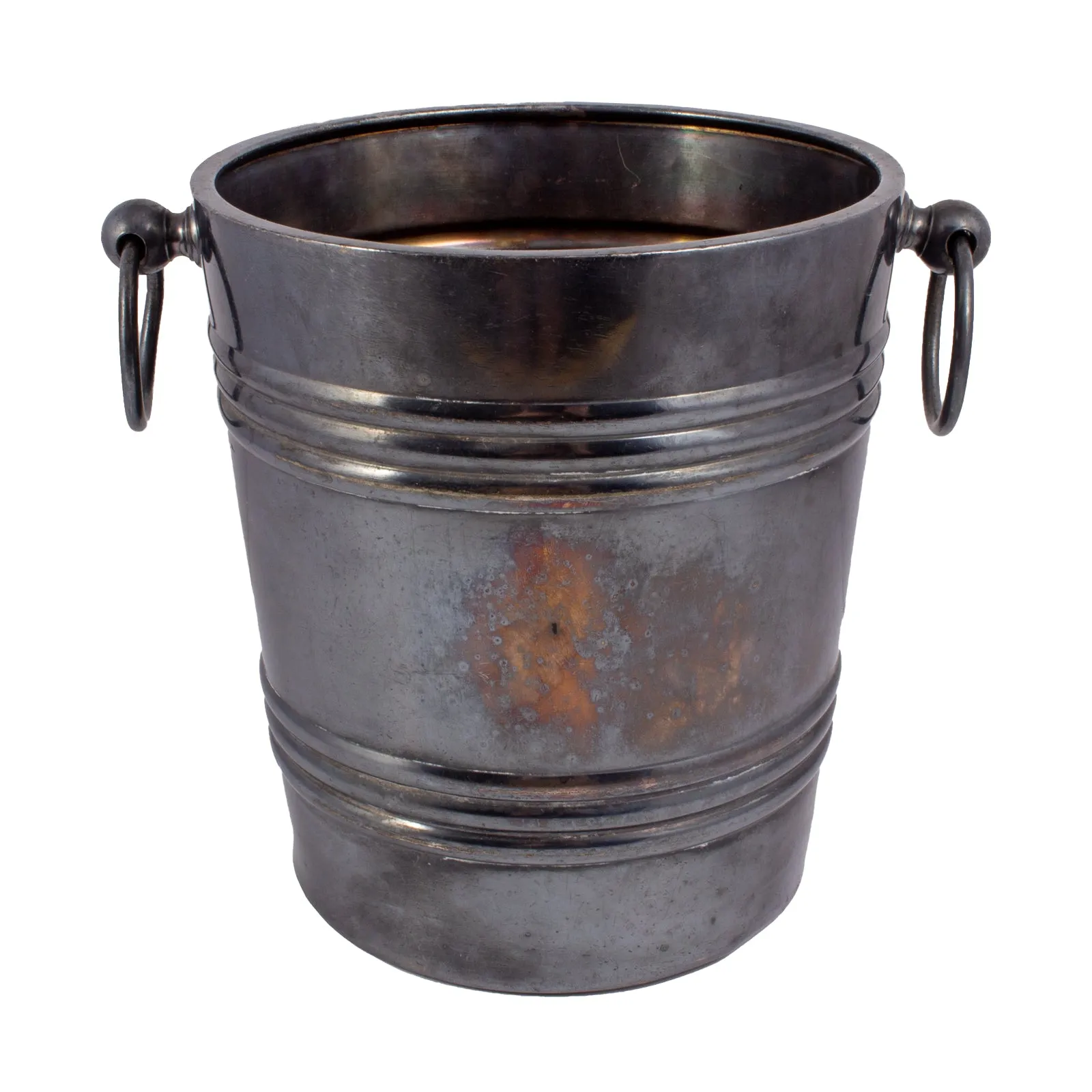 Antique Monogramed German Nickel-Silver Ice Bucket Marked WMF