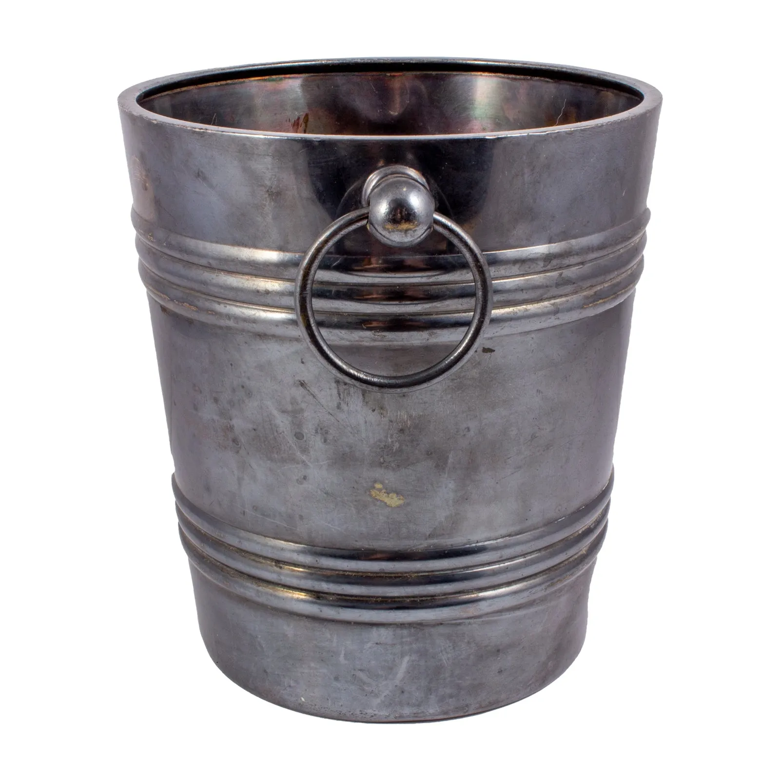 Antique Monogramed German Nickel-Silver Ice Bucket Marked WMF