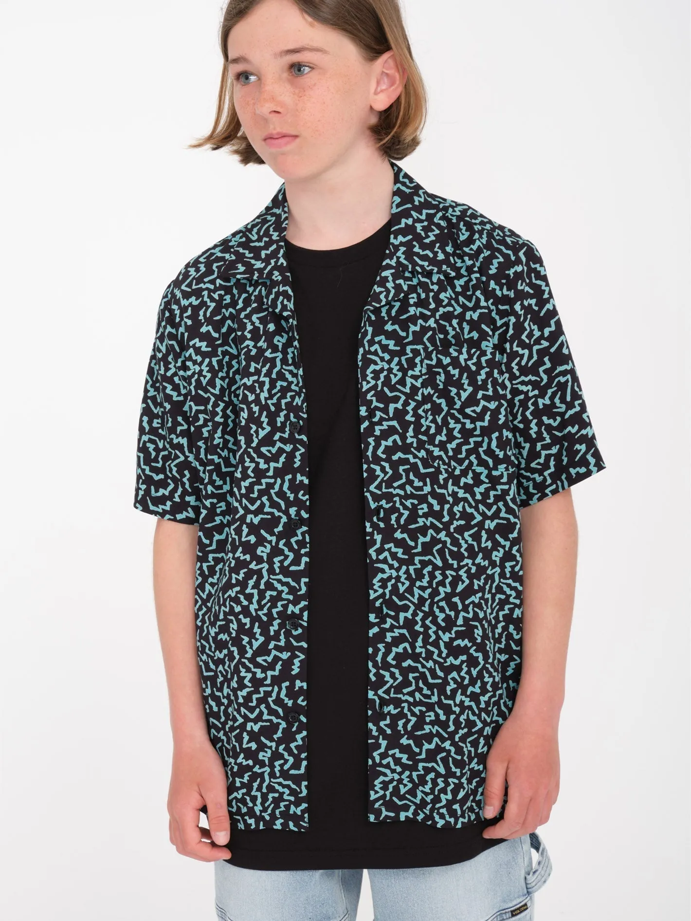 Asphalt Beach Shirt - BLACK  - (KINDER)